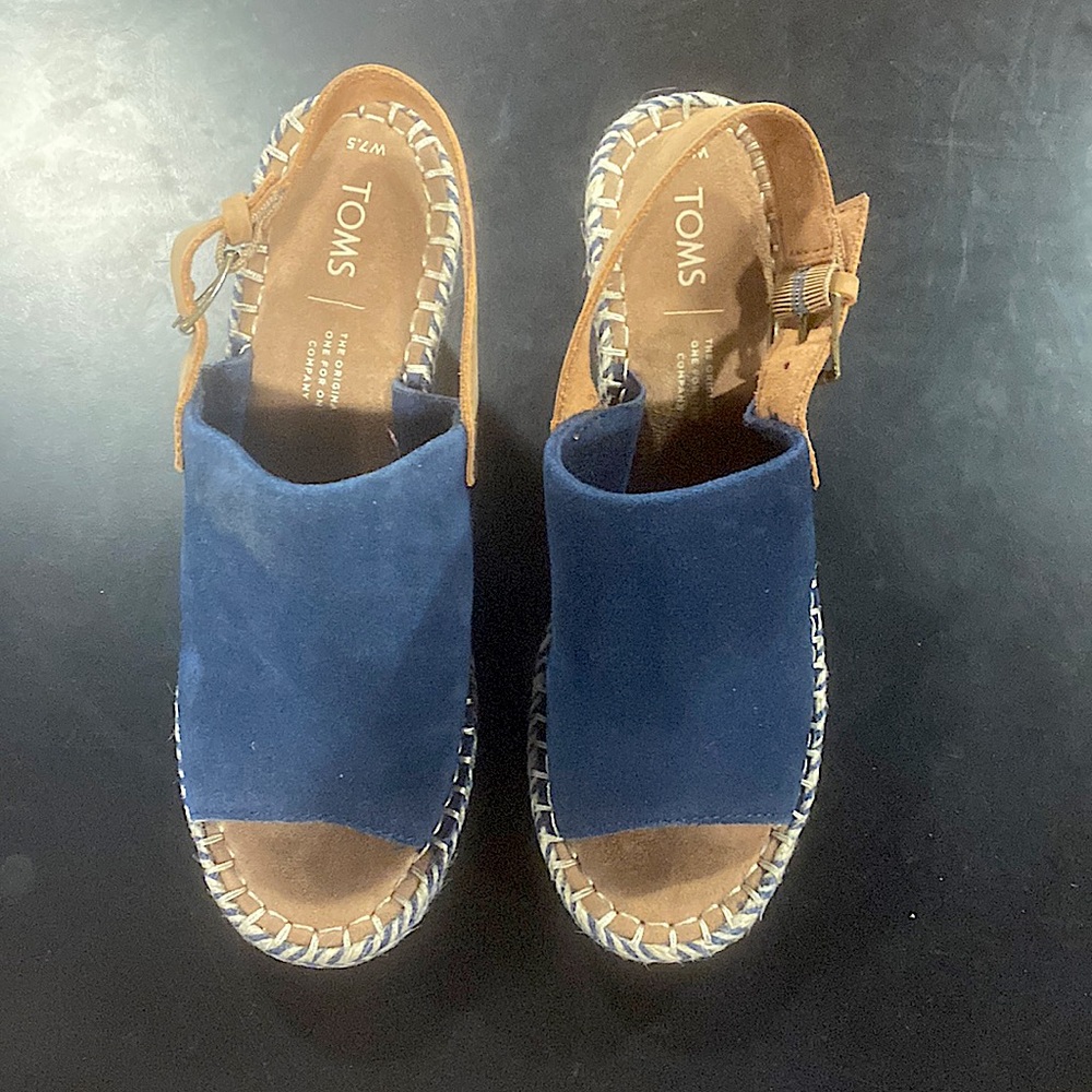 Toms Women's Monica Wedge In Size Us Womens In Color Navy